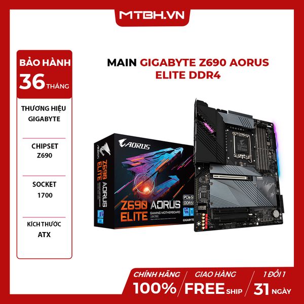 Main Gigabyte Z690M AORUS ELITE (Intel Z690, Socket 1700, ATX, 4 khe Ram DDR4)