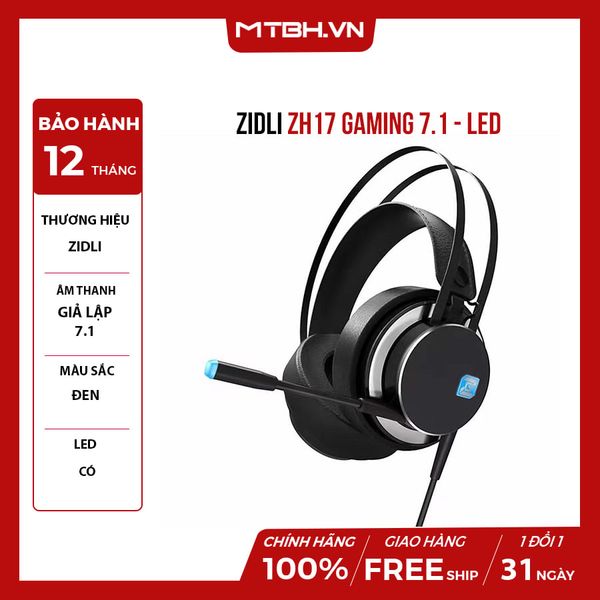 TAI NGHE ZIDLI ZH17 GAMING âm thanh 7.1 Led NEW