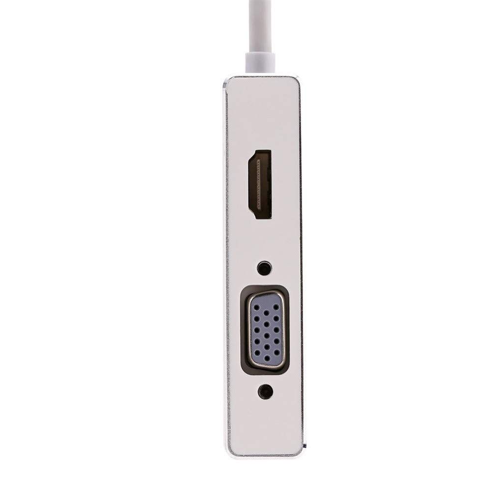 Cáp chuyển tín hiệu Usb Type-c (Thunderbolt 3) ra 5 cổng HDMI/VGA/ USB 3.0
