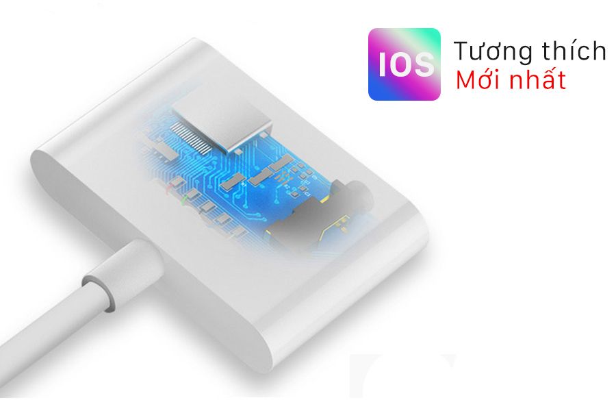 Cáp chuyển Lightning ra jack loa 3.5mm và sạc lightning GL029