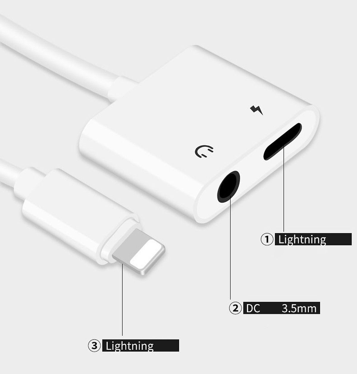 Đầu chuyển Lightning sang jack 3.5 có bluetooth - hỗ trợ nghe gọi MH030