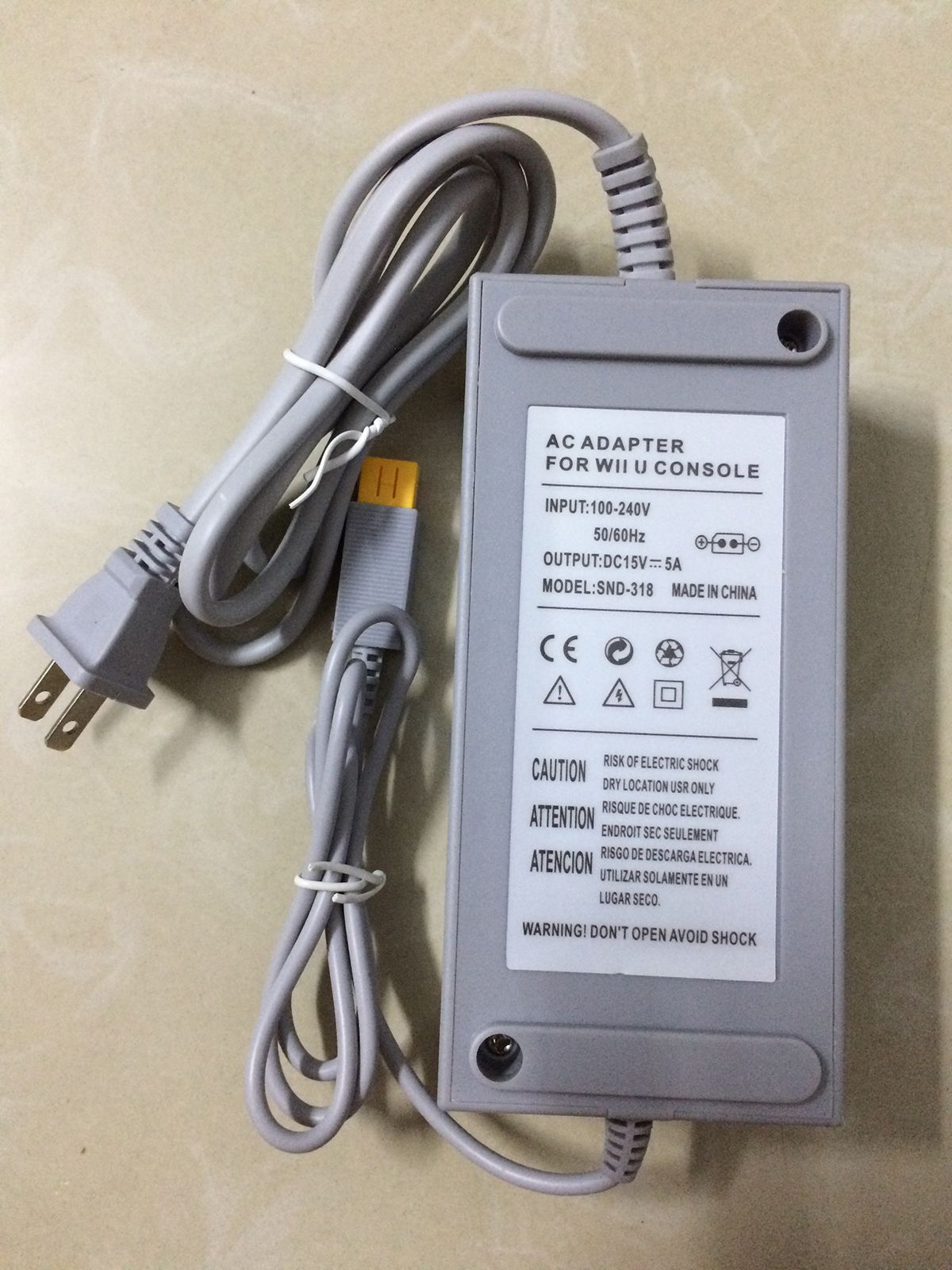 AC Adapter cho Nintendo Wii U DC 15V-5A SND-318