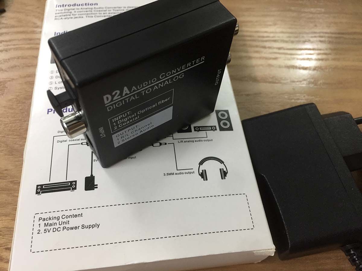 ADC-DA202 audio converter digital to analog (av + aux 3.5)