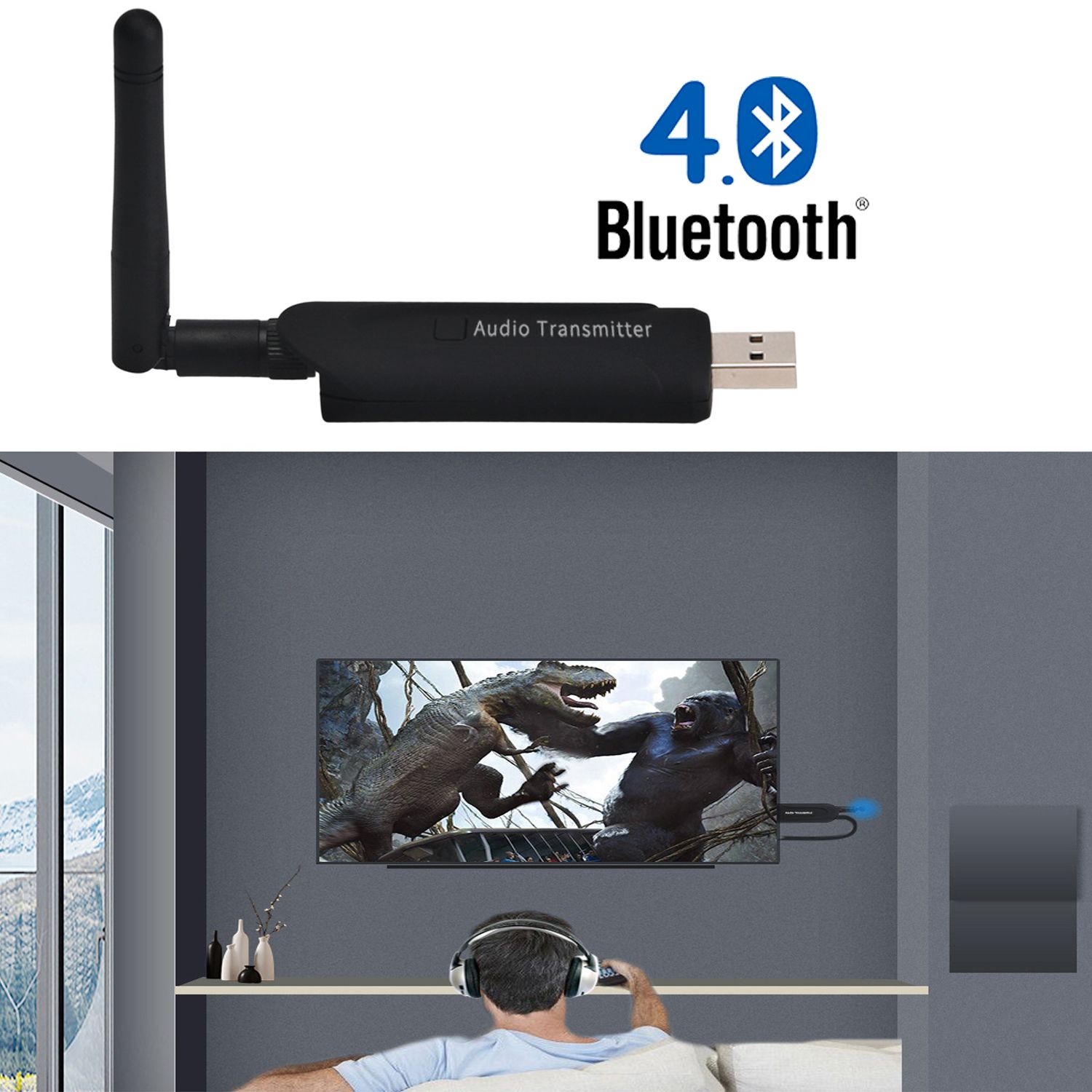 USB phát nhạc âm thanh bluetooth 4.0 từ tivi, máy tính tới loa bluetooth - Audio bluetooth TY-B05