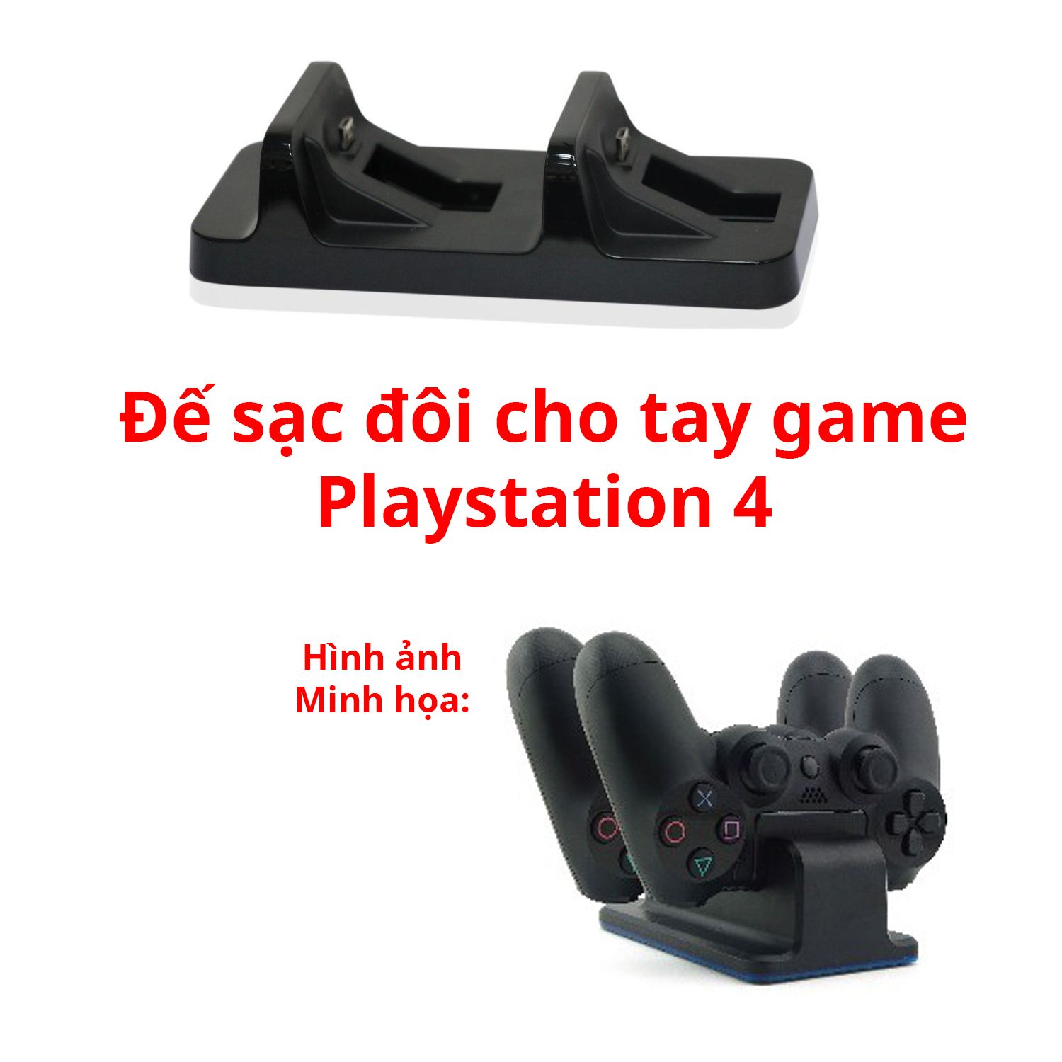 Dock sạc cho tay cầm Playstation 4 sạc đôi - Dobe TP4-002