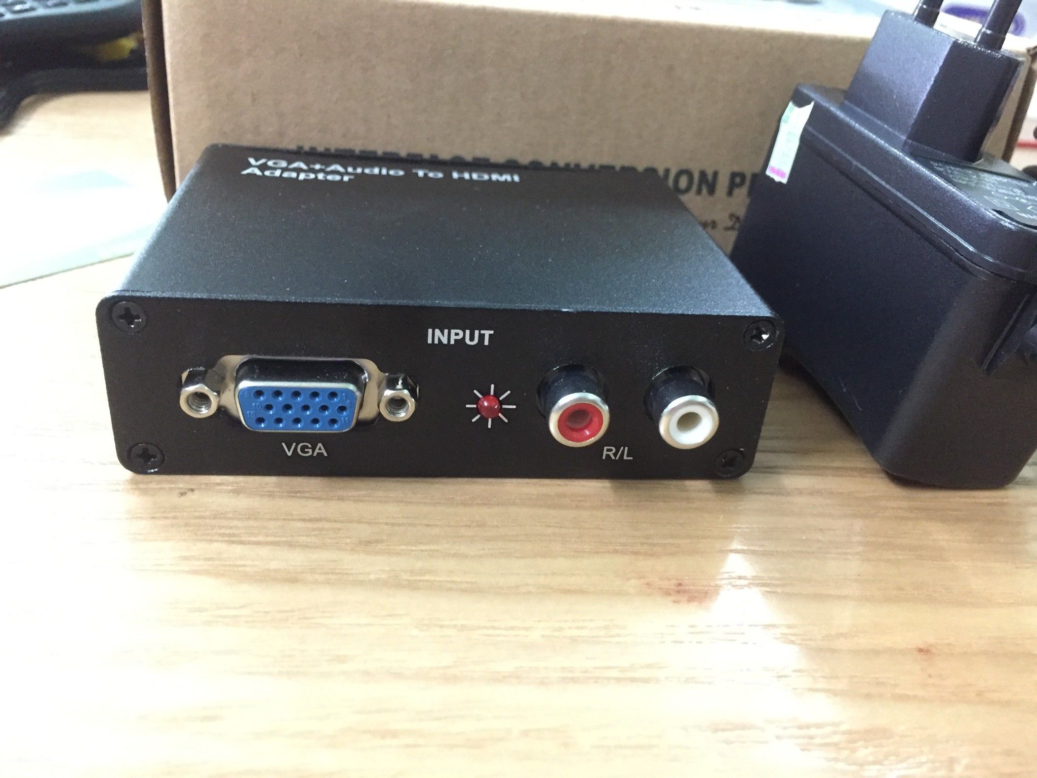 Bộ chuyển VGA ra HDMI, VGA sang HDMI kèm âm thanh chuẩn FULLHD - Nguồn 5v