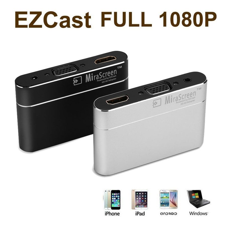 MiraScreen X6 hỗ trợ HDMI, VGA hỗ trợ EZCast