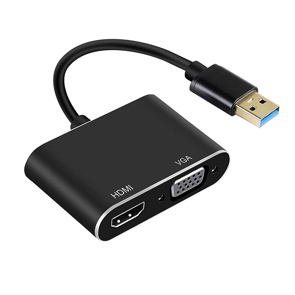 Cáp chuyển USB 3.0 ra HDMI và VGA cùng lúc