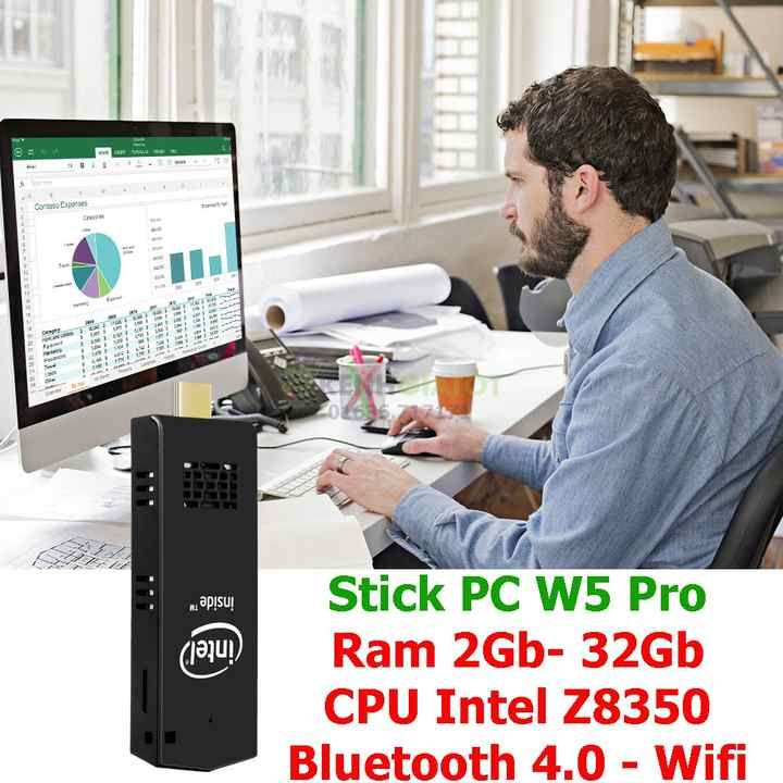 Mini PC dạng stick pc W5 Pro Intel Z8350 bluetooth 4.0, wifi