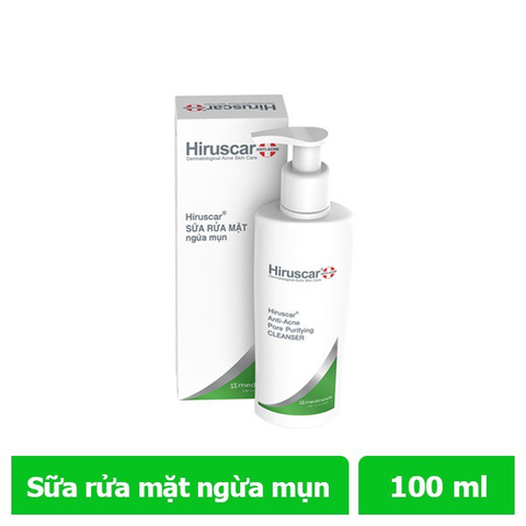 Sữa Rửa Mặt Ngừa Mụn Hiruscar Anti-Acne Cleanser + 100ml