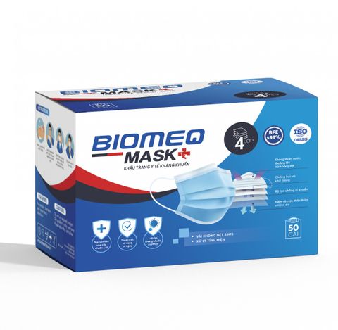 Khẩu Trang Y Tế 4 Lớp BIOMEQ -Màu Xanh