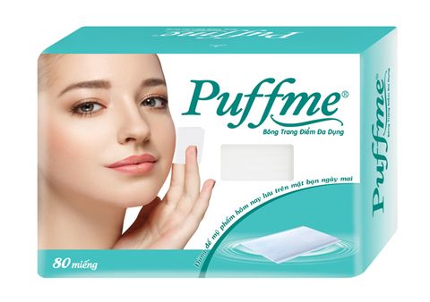 BÔNG TẨY TRANG PUFFME Hộp 80 Miếng