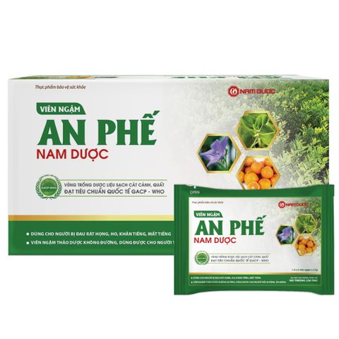 Thực phẩm bảo vệ sức khỏe Viên ngậm An phế Nam Dược