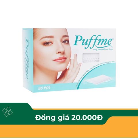 BÔNG TẨY TRANG PUFFME Hộp 80 Miếng