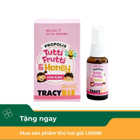 Thực phẩm bảo vệ sức khỏe: Keo ong Propolis Tutti Frutti & Honey for Kids Tracybee