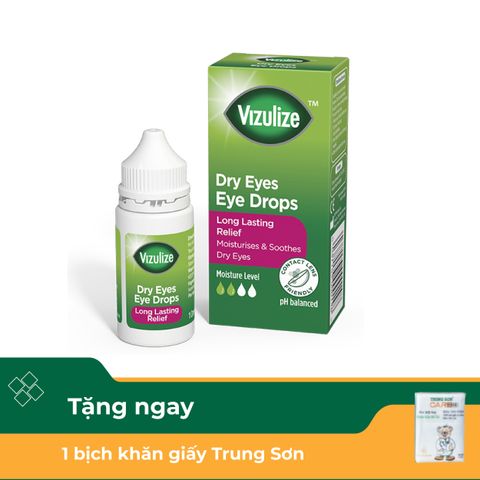 Dung dịch giảm khô mắt và kích ứng, làm dịu mắt Vizulize Vitamin A & E