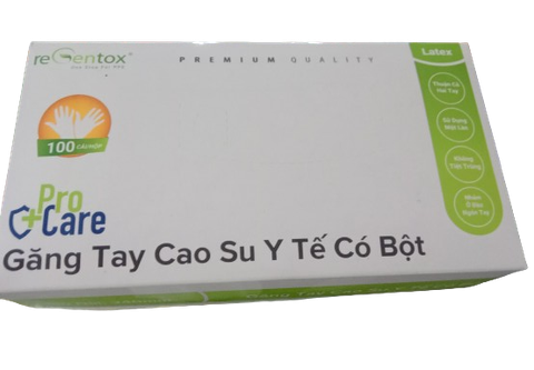 GĂNG TAY LATEX REGENTOX(CÓ BỘT) SIZE S H/50CẶP