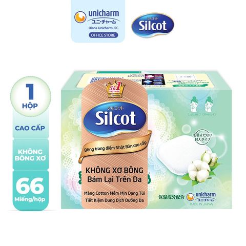  Bông trang điểm  Silcot 66 miếng 