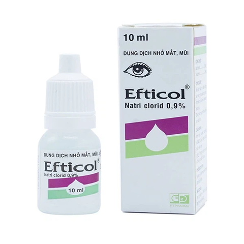 Dung dịch nhỏ mắt, mũi Efticol 0.9% vệ sinh mắt, mũi chai 10ml