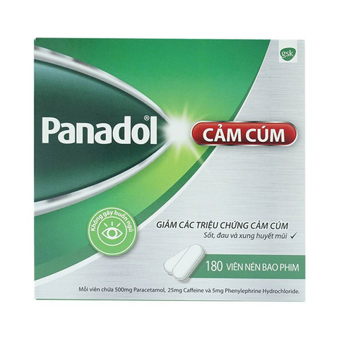 Thuốc Panadol Cảm Cúm Sanofi giảm các chứng cảm cúm (15 vỉ x 12 viên)