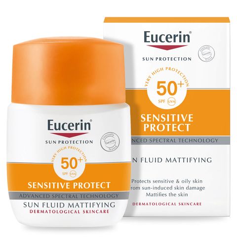 Kem Chống Nắng Cho Da Nhạy Cảm-Eucerin Sun Fluid Mattifyimg Sensitive Protect Spf 50+