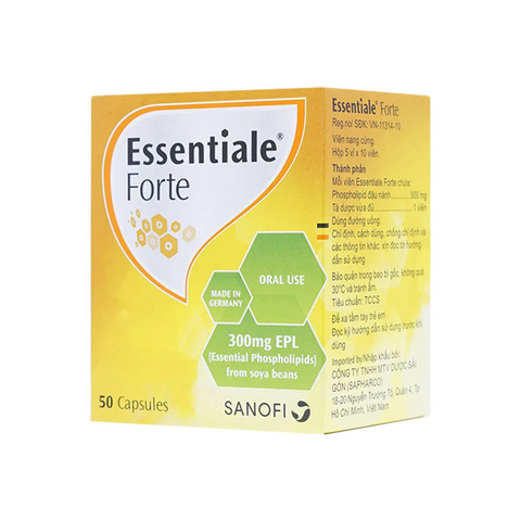  Thuốc Essentiale Forte 300mg Natterman hỗ trợ chức năng gan, viêm gan (5 vỉ x 10 viên) 