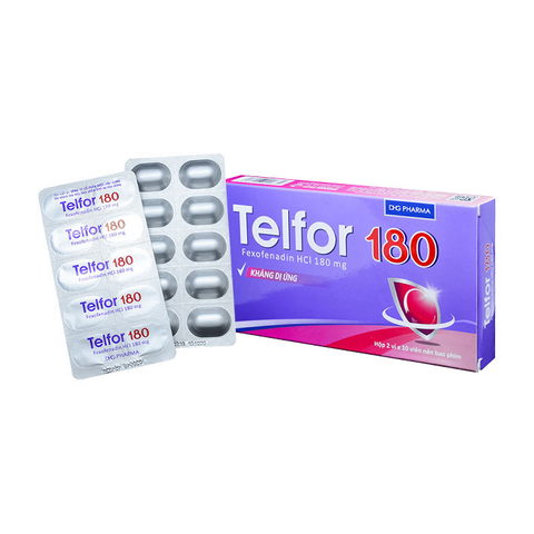 Telfor 180 trị mày đay mạn tính (2 vỉ x 10 viên)