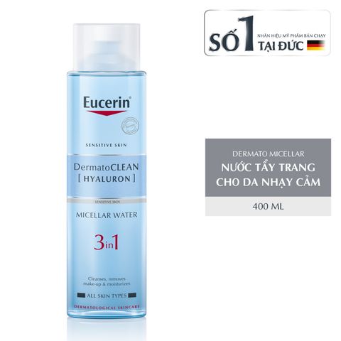 Nước Tẩy Trang Eucerin Dermatoclean Hyaluron 3In1 Dịu Nhẹ Cho Da 400ml