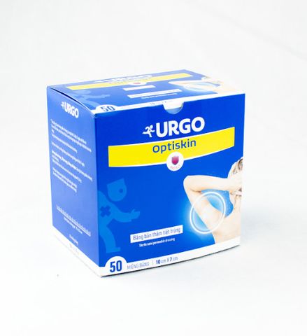 Băng Bán Thấm Tiệt Trùng Urgo Optiskin 10 X 7 Cm Hộp 50 Miếng