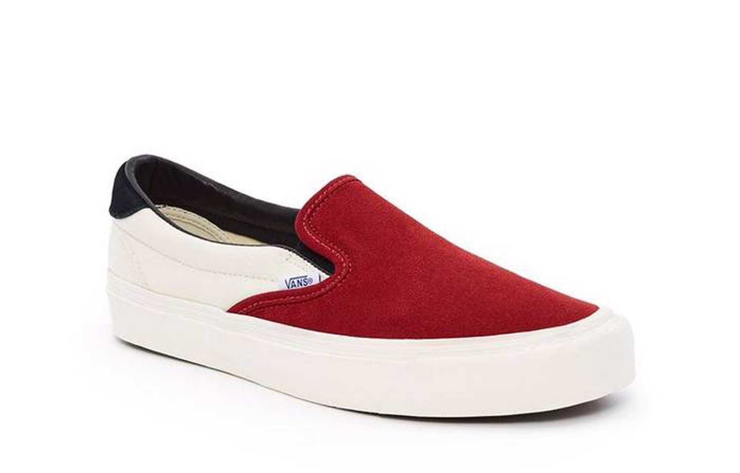 vans red dahlia slip on