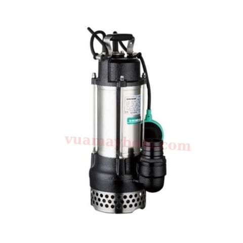 MÁY BƠM CHÌM NƯỚC THẢI VỎ MOTOR INOX WVSD 75A2F(1HP-220V)