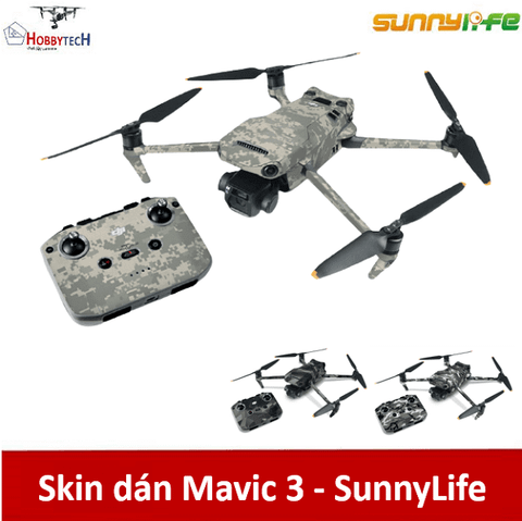  Skin 3M Mavic 3 màu gốc Sunnylife -  Thẩm mỹ cao và bảo vệ sơn vỏ máy 