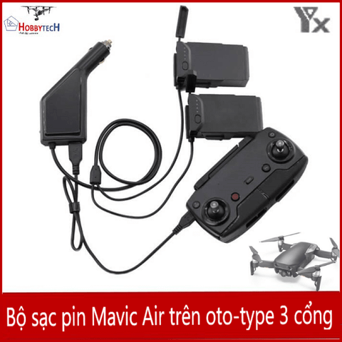  Sạc mavic air trên oto - Type 3 cổng sạc 