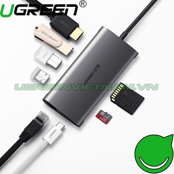 USB C to HDMI + USB 3.0 + LAN 1Gbps + Card Reader Ugreen 50516