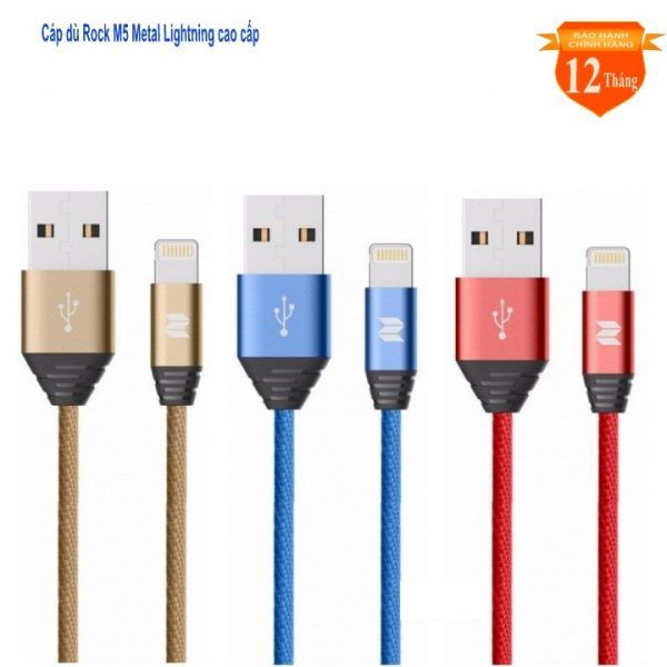 Cáp sạc lightning USB Rock M5