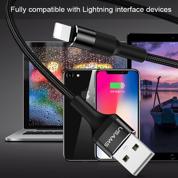 Cáp sạc dù chống đứt dây chuẩn lightning 1,2m USAMS