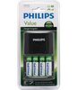 Bộ sạc 4 pin AA, AAA Philips SCB1411NB