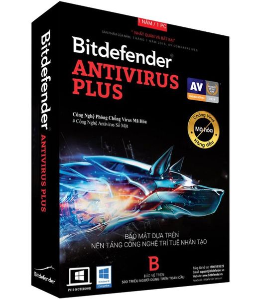 Phần mềm Bitdefender Antivirus Plus 1 năm