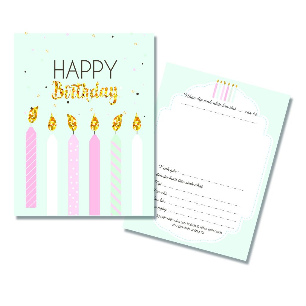 Thiệp sinh nhật Candle