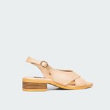 Giày sandals nữ gót phối vân gỗ ChristinA-Q XDN323