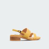 Giày sandals nữ gót phối vân gỗ ChristinA-Q XDN282