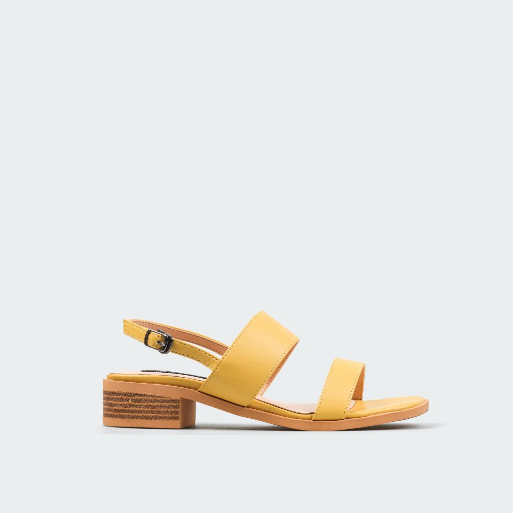 Giày sandals nữ gót phối vân gỗ ChristinA-Q XDN282