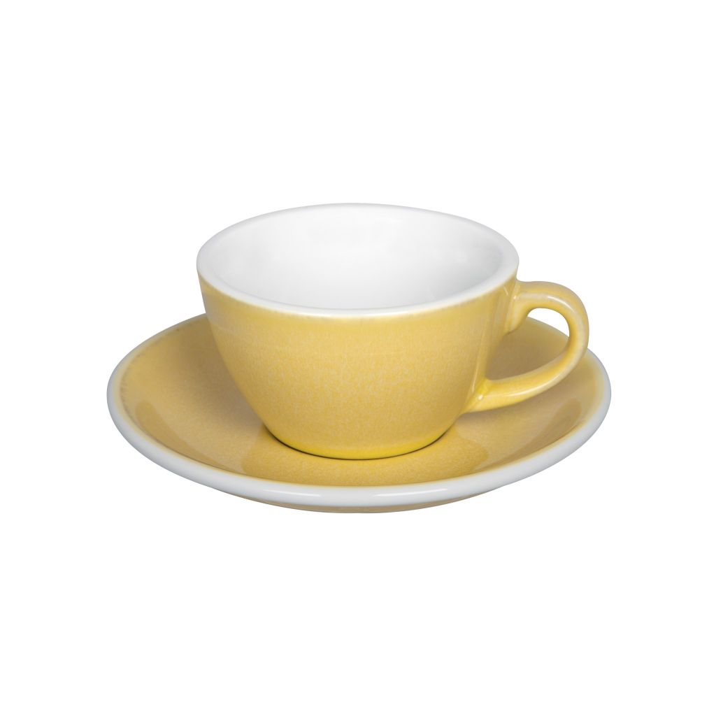 Egg 150ml Flat White Cup & Saucer (Potters Colors)