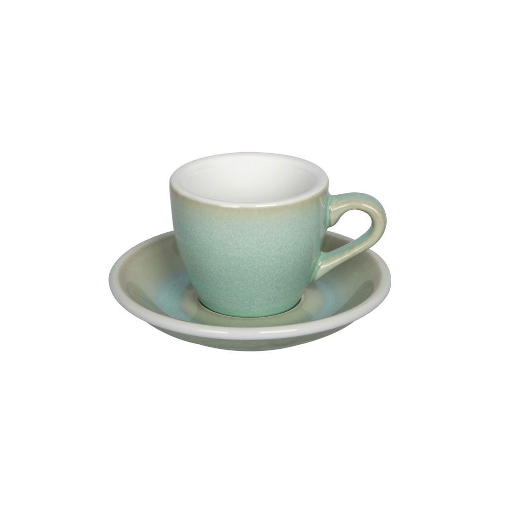 Egg 80ml Espresso Cup & Saucer (Potters Colors)