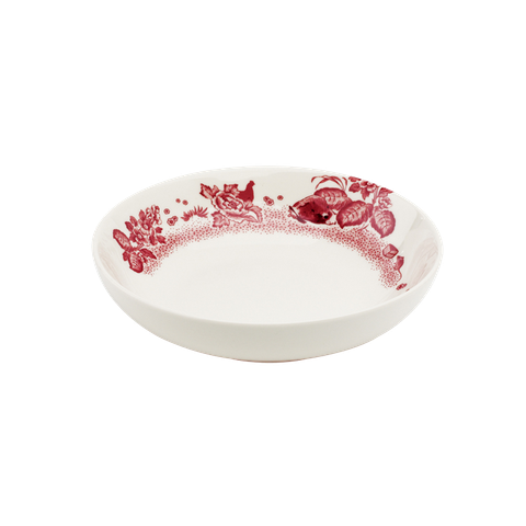 A CURIOUS TOILE - 20CM SOUP PLATE (RED)