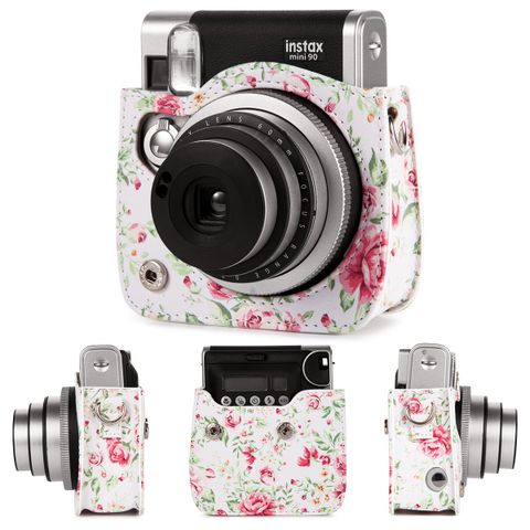  Case da instax Mini 90 - White Roses 