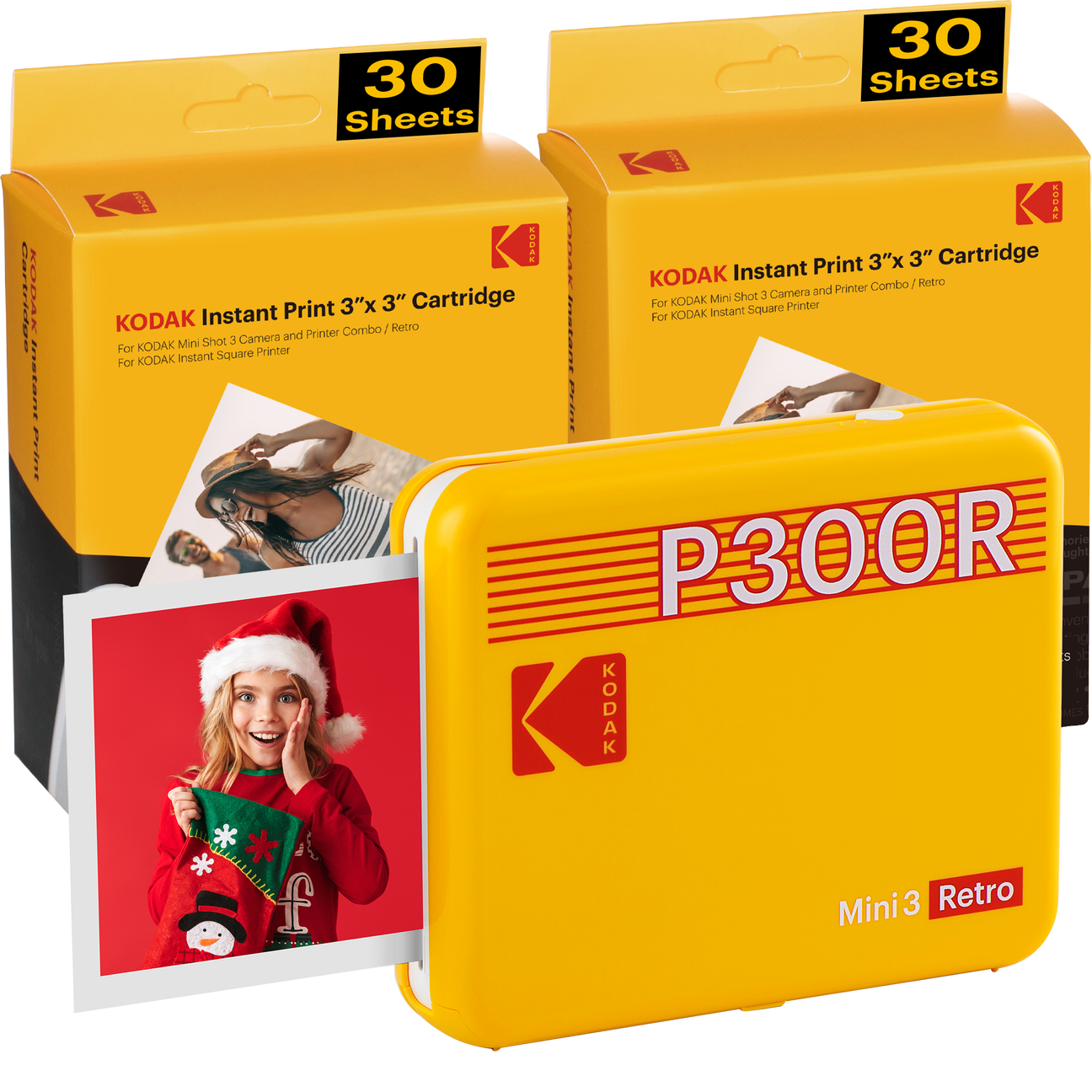 Máy in ảnh Kodak Mini 3 P300R - tặng kèm 60 tấm ảnh