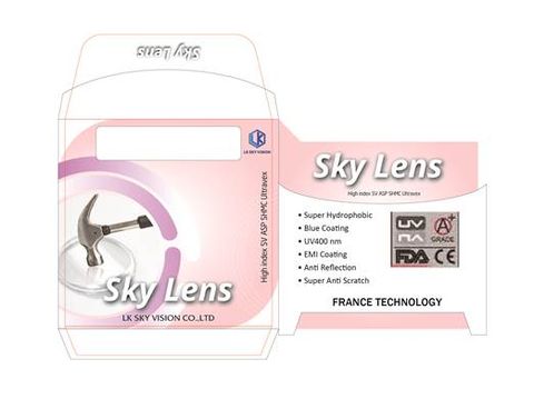  Tròng Kính Chống Bể Sky Lens 1.58 HIGH CYL ULTRAVEX ASP SV NANOBLUE UV400 SHMC 