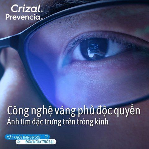  Tròng Kính Chống Ánh Sáng Xanh Essilor Crizal Prevencia 1.56 