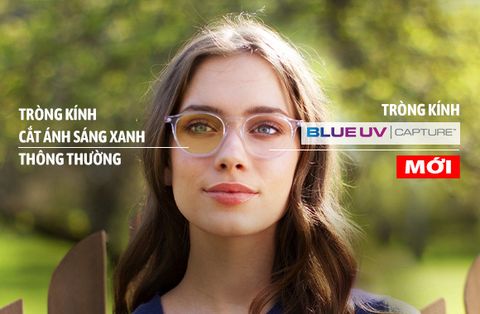  Đa Tròng Đánh Chống Ánh Sáng Xanh Thông Minh Pháp Essilor Essentials Active Blue UV Capture MaxAz Chính Hãng 